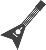 E-Gitarre Glyphe schwarzes Symbol vektor