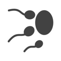 spermier glyf svart ikon vektor