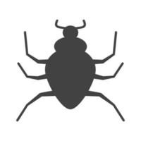 spindel insekt glyf svart ikon vektor