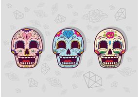 Dia de Los Muertos Sockerskalle Vector Pack