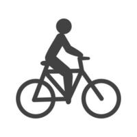 Radfahren Glyphe schwarzes Symbol vektor