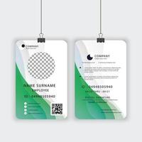 offizielle ID-Kartenvorlage in Grün und Weiß vektor