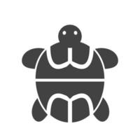 Haustierschildkröte Glyphe schwarzes Symbol vektor