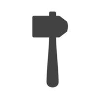 Hammer II Glyphe schwarzes Symbol vektor