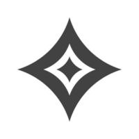 Diamant-Glyphe schwarzes Symbol vektor