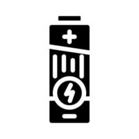 Abbildung des Glyphen-Symbols für elektrische Batterien vektor