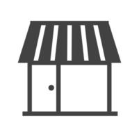 shop i glyph schwarzes symbol vektor