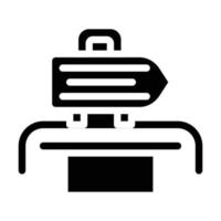 Bügelpresse Glyphen-Symbol Vektor schwarze Illustration