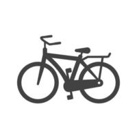 Fahrrad i Glyphe schwarzes Symbol vektor