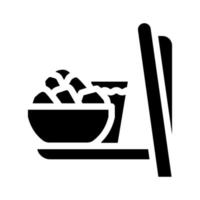 Klapptisch für Airline Food Glyph Icon Vector Illustration