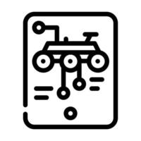 Rover Eigenschaften Symbol Leitung Vektor Illustration Zeichen