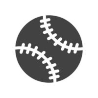 Softball-Glyphe schwarzes Symbol vektor