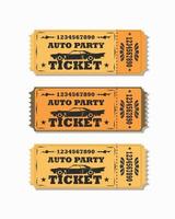 Auto-Party-Ticket vektor