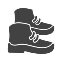 Schuhe Glyphe schwarzes Symbol vektor