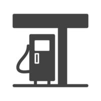 Tankstelle Glyphe schwarzes Symbol vektor