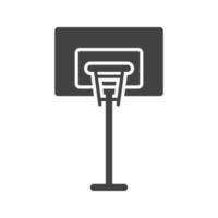 Basketball-Post-Glyphe schwarzes Symbol vektor