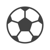 Fußball Glyphe schwarzes Symbol vektor