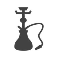 Shisha Glyphe schwarzes Symbol vektor