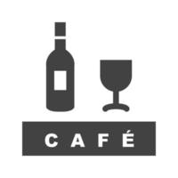 Getränke Café Glyphe schwarzes Symbol vektor