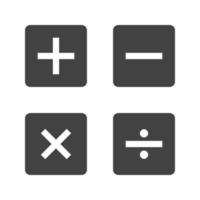 matematiska symboler ii glyf svart ikon vektor