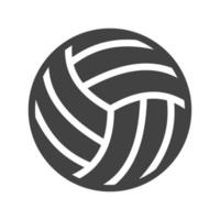 Volleyball Glyphe schwarzes Symbol vektor