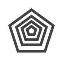 Fünfeck-Glyphe schwarzes Symbol vektor