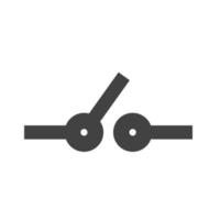 Schalter Glyphe schwarzes Symbol vektor