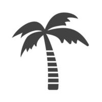 schwarzes Symbol für Kokosnussbaum-Glyphe vektor