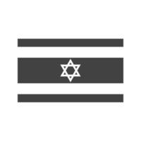 Israel Glyphe schwarzes Symbol vektor