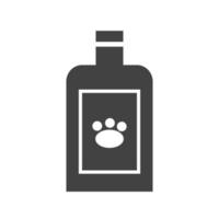 Veterinärmedizin Glyphe schwarzes Symbol vektor