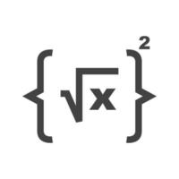 formel i glyf svart ikon vektor