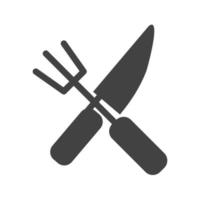 scharfe Werkzeuge Glyphe schwarzes Symbol vektor