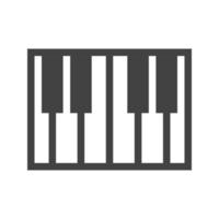 Piano Glyphe schwarzes Symbol vektor