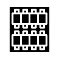 Fäden setzen Glyphen-Symbol Vektor schwarze Illustration