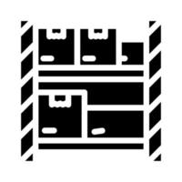 Lagerregale Großhandel Glyphen-Symbol Vektor-Illustration vektor