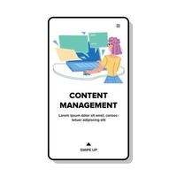 Content-Management-Vektor vektor