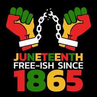 juneteenth free-ish 1865 vektor