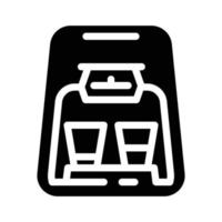 Tropffiltration elektronische Kaffeemaschine Glyphen-Symbol-Vektor-Illustration vektor