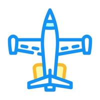 Jet Flugzeug Farbsymbol Vektor Illustration