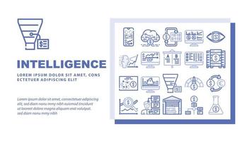 Business-Intelligence-Technologie-Landing-Header-Vektor vektor