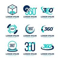 360-Logo-Sammlung vektor