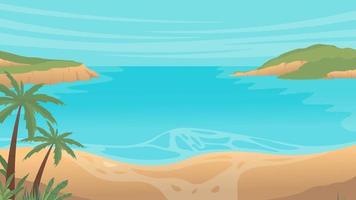 sommer tropische insel strand landschaft vektorillustration vektor