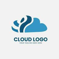 Datenbank-Cloud-Logo-Vektorvorlage vektor