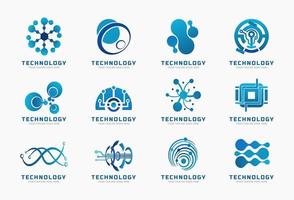 Satz von Technologie-Logo-Vorlagen