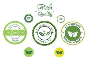 Free Vector Bio Label Vektor Set