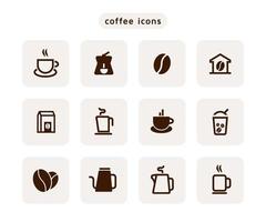 Kaffee-Symbol oder Symbol-Design-Vorlage vektor