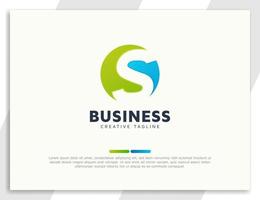 kreis buchstabe s business logo design vektor