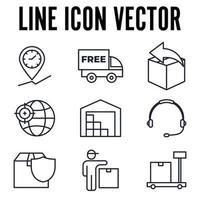 Logistik-Set-Symbol-Symbolvorlage für Grafik- und Webdesign-Sammlung Logo-Vektor-Illustration vektor