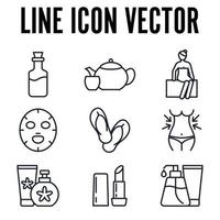 Spa- und Beauty-Set-Symbol-Symbolvorlage für Grafik- und Webdesign-Sammlung Logo-Vektor-Illustration vektor