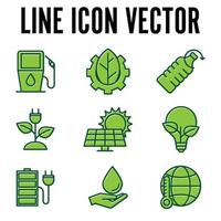 umweltfreundlich. Ökologie-Set-Symbol-Symbolvorlage für Grafik- und Webdesign-Sammlung Logo-Vektor-Illustration vektor